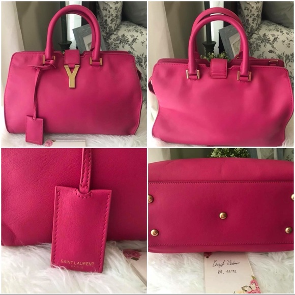 ❌SOLD❌ YSL  "Classic Y Cabas" in Fuchsia Pink - Picture 3 of 8